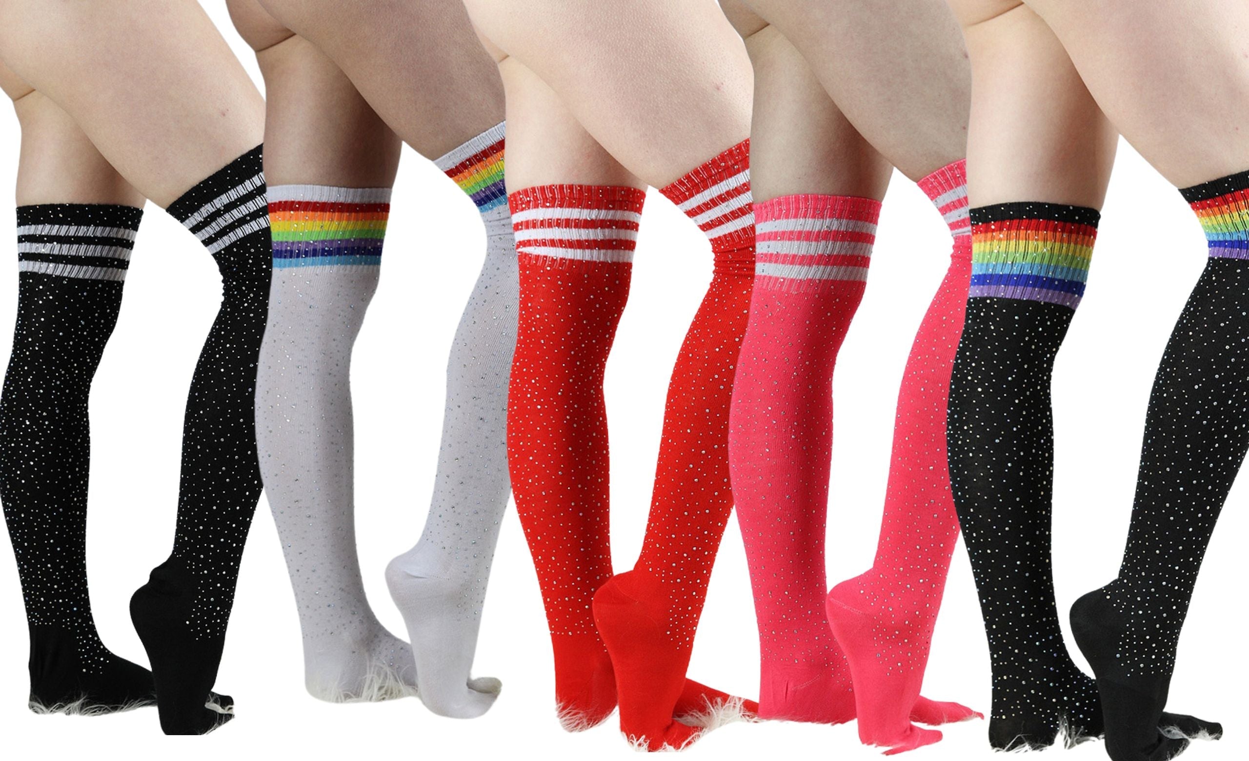 rarr designs football knee high socks with Rhinestones