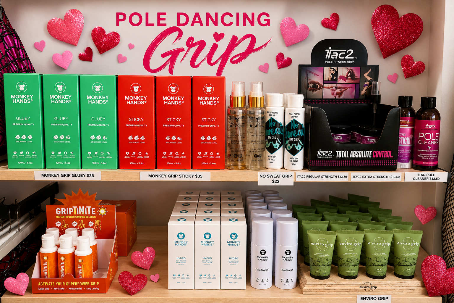 Pole Dancing Grips sweaty hands dry hands rarrdesigns