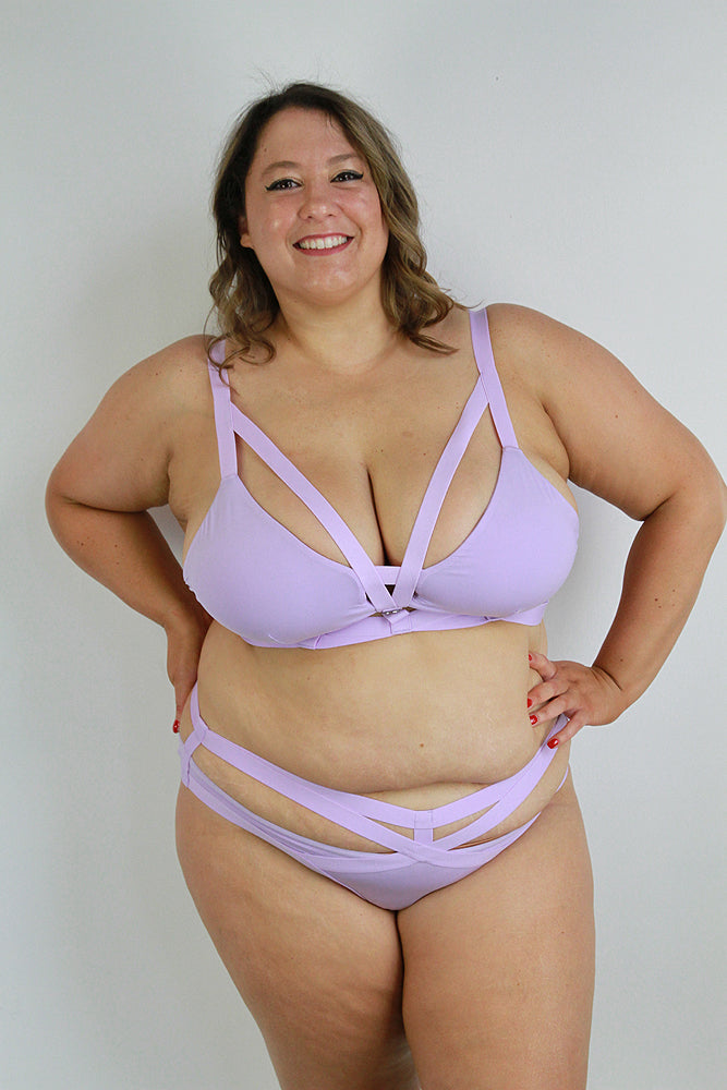 Luxe Strappy Booty Short Lilac