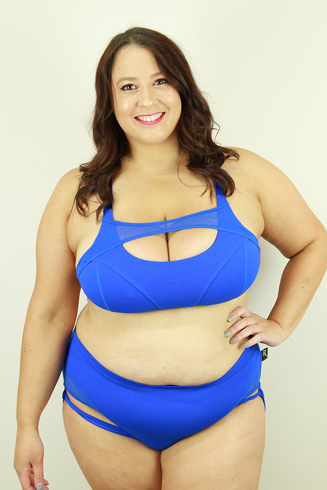 Maddox Mesh Sports Bra – COBALT BLUE – Rarr Designs