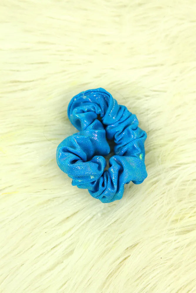 Aqua Blue Scrunchie Sparkle