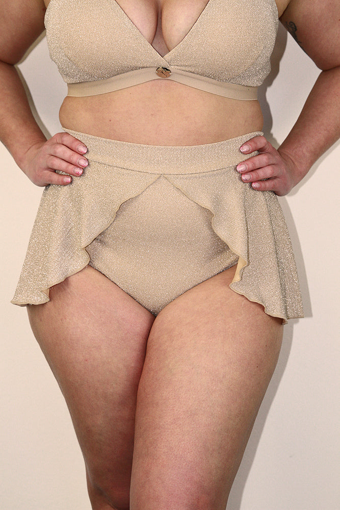 Glitteratti High Waist Skort Ivory