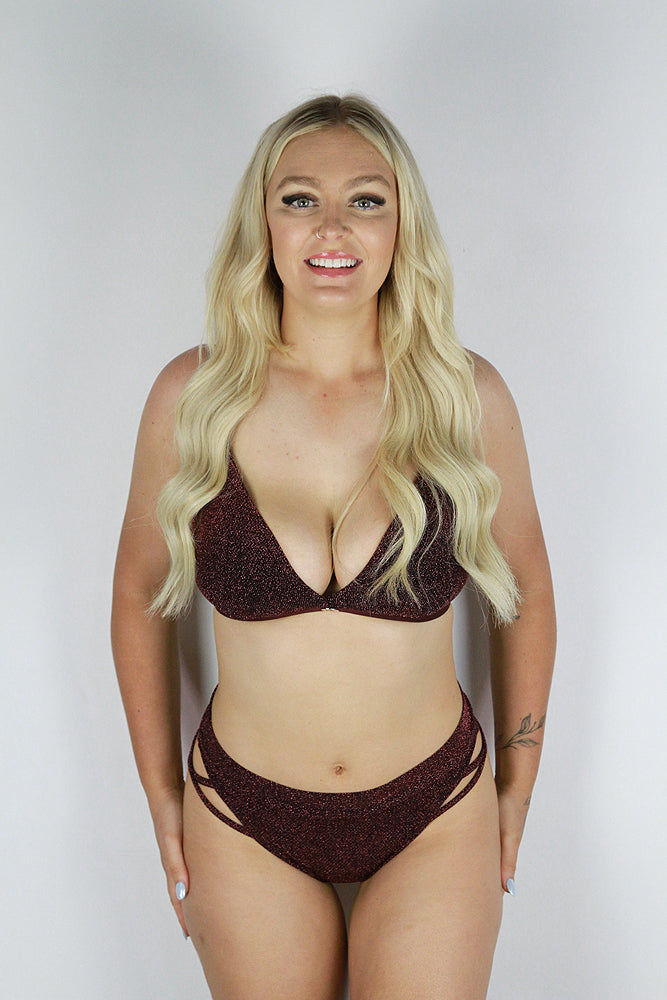 Glitteratti Plunge Bra Pink