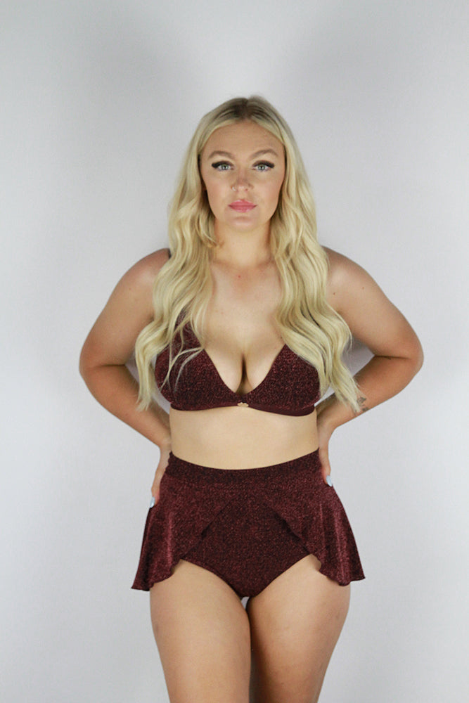 Glitteratti High Waist Skort Pink