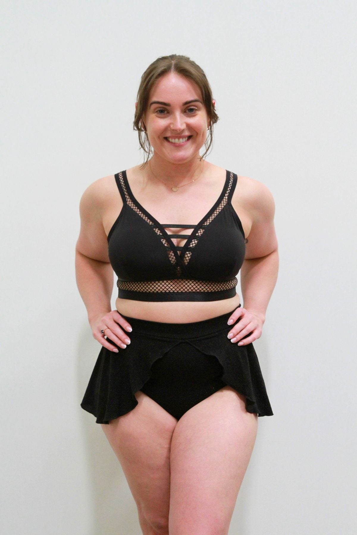 Glitteratti High Waist Skort Black