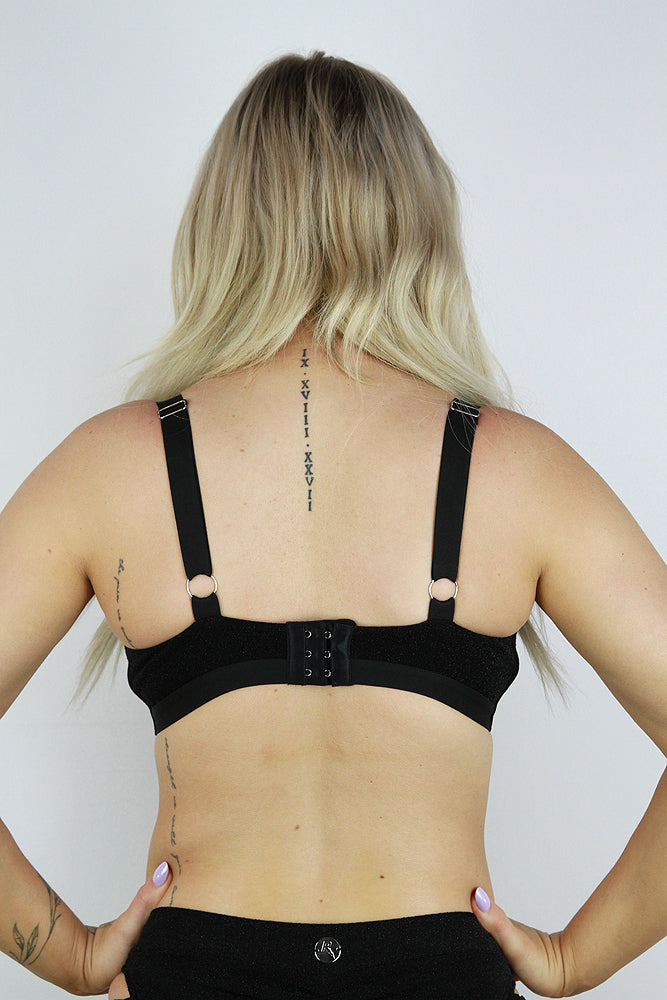 Glitteratti Plunge Bra Black