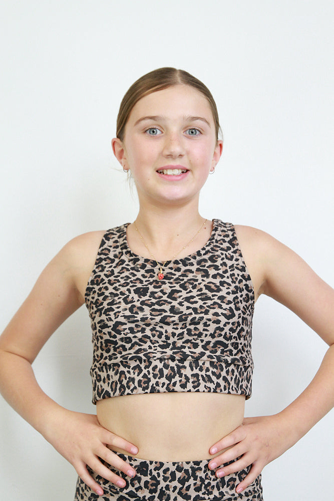 Animal Print Girls Crop Top | Dance & Gymnastics Activewear