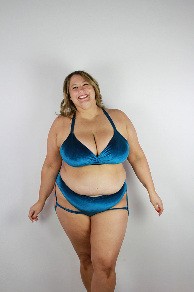 Verona Velvet Waist Short Teal Rarr Designs