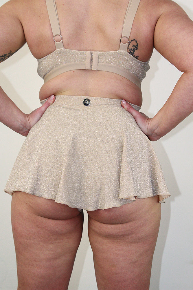 Glitteratti High Waist Skort Ivory