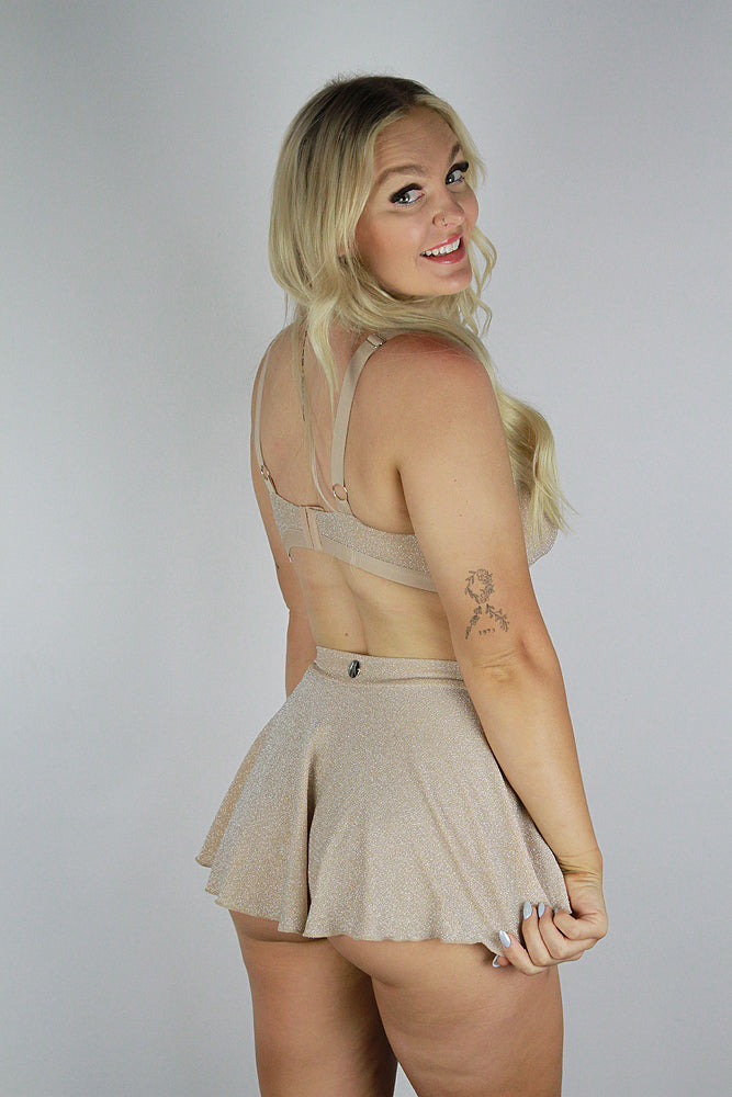 Glitteratti High Waist Skort Ivory