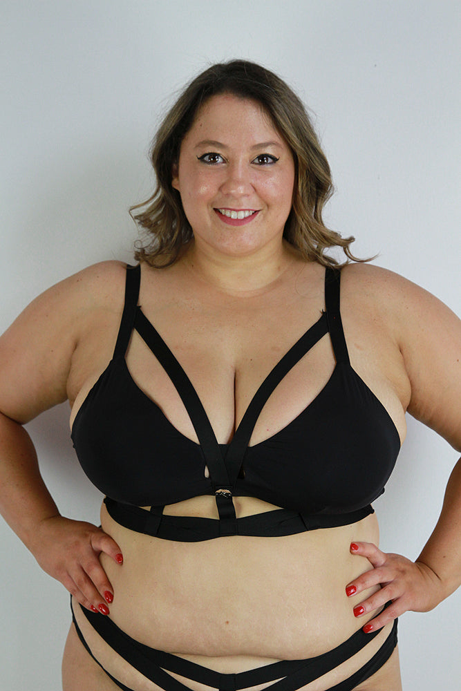 Luxe Strappy Bralette Black