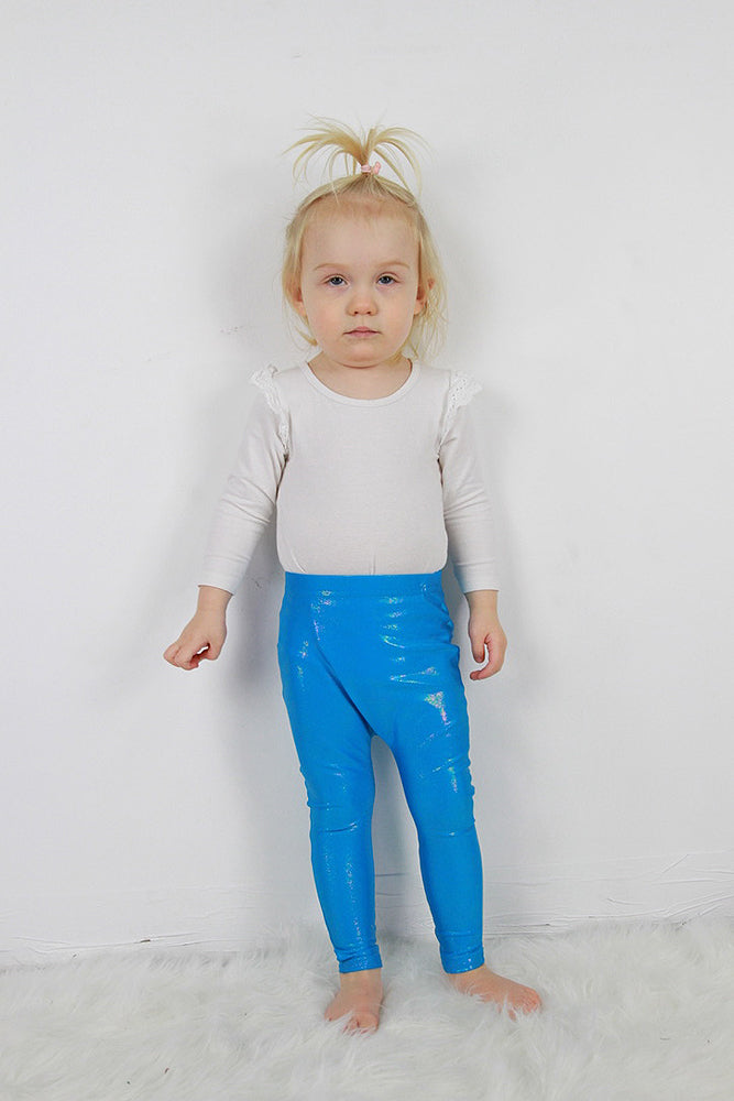 Aqua Blue Sparkle Baby Leggings | Tights – Rarr Designs