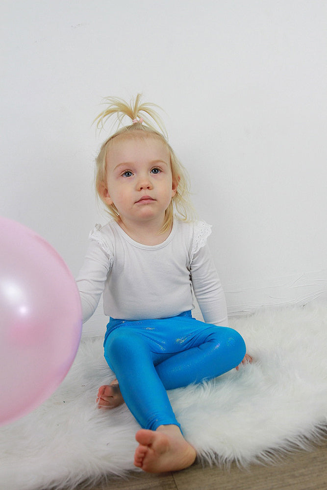 Aqua Blue Sparkle Baby Leggings | Tights – Rarr Designs