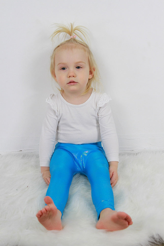 Aqua Blue Sparkle Baby Leggings | Tights – Rarr Designs