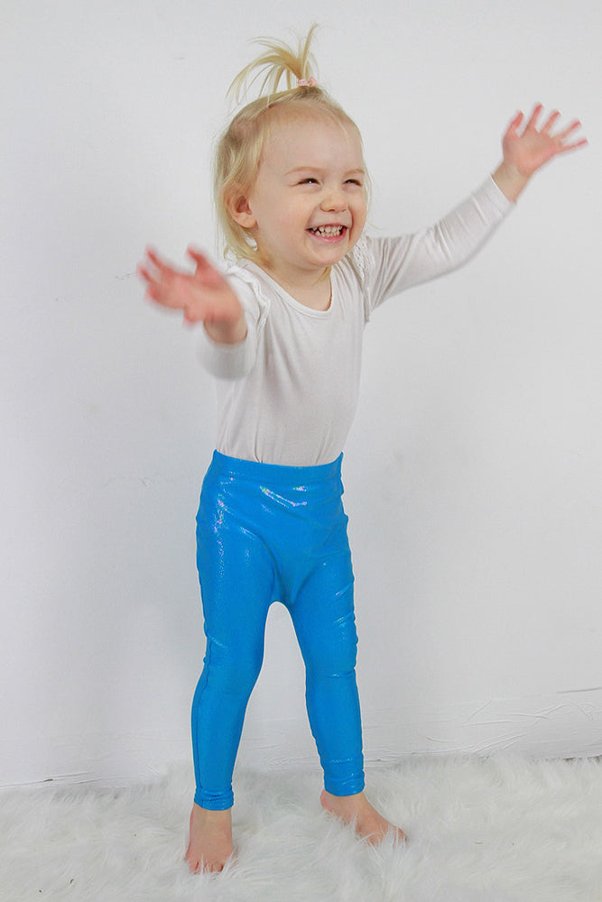 Aqua Blue Sparkle Baby Leggings | Tights – Rarr Designs