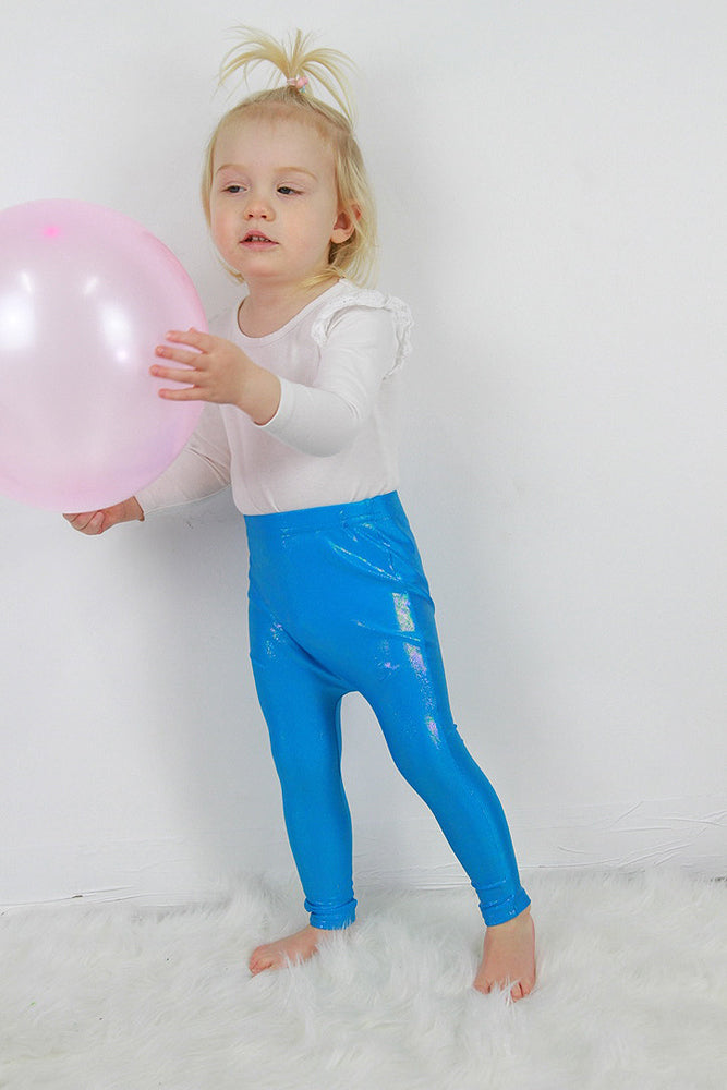 Aqua Blue Sparkle Baby Leggings | Tights – Rarr Designs