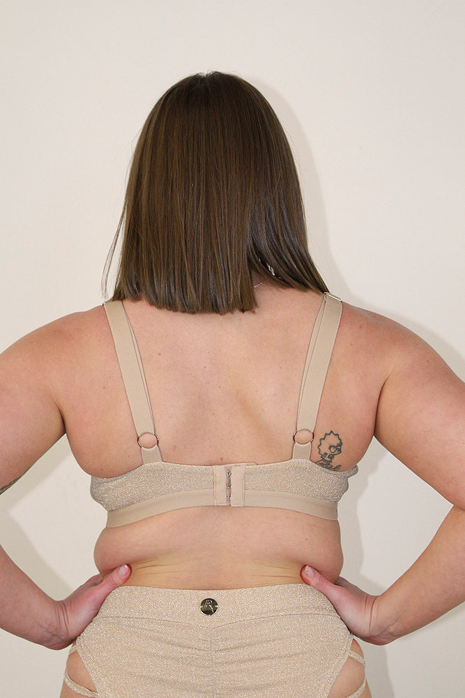 Glitteratti Plunge Bra Ivory