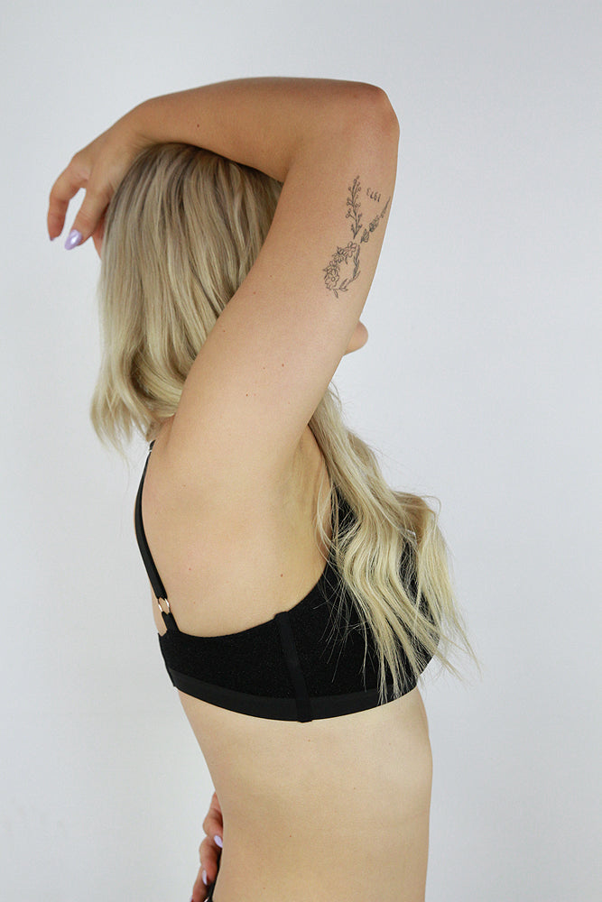 Glitteratti Plunge Bra Black