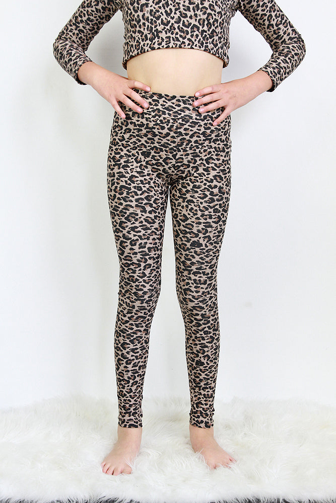 Animal Print Girls Gymnastics Tights & Dance Leggings
