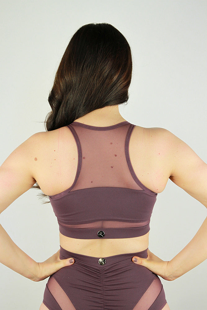 Rarr Designs pole sports bra in Mocha | supportive pole sports bra | big boob pole wear Australia | pole dance sports bra Australia