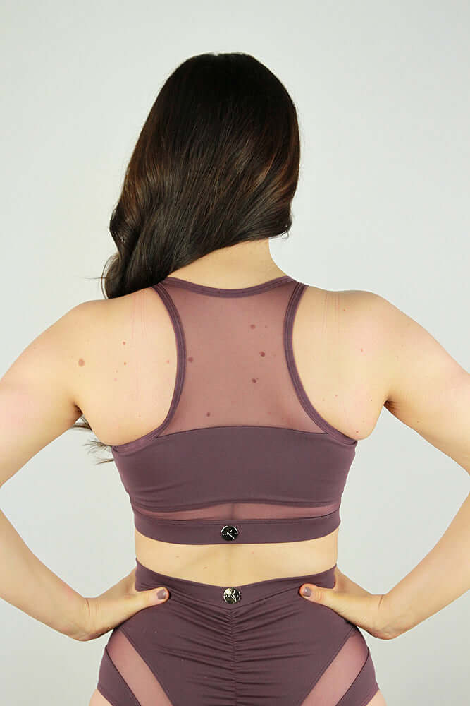 Rarr Designs pole sports bra in Mocha | supportive pole sports bra | big boob pole wear Australia | pole dance sports bra Australia