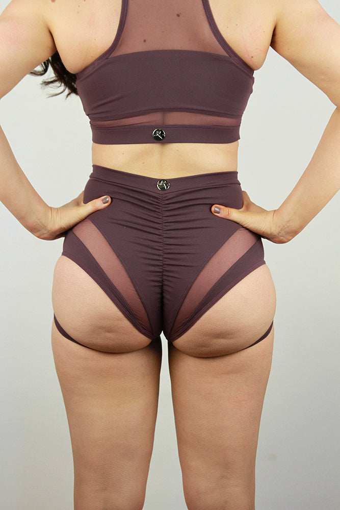 Rarr Designs pole shorts in Mocha | pole dance shorts Australia | Australian made pole wear