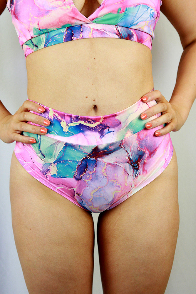 Celestial Mid Waisted BRAZIL Scrunch Bum Shorts – BLISS | Pole Wear – Rarr Designs
