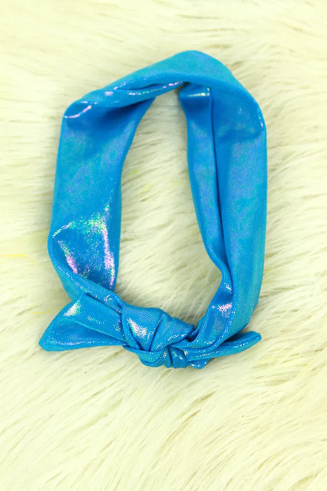 Aqua Blue Headband Sparkle