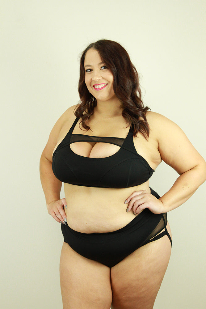 Maddox Mesh Sports Bra – BLACK – Rarr Designs