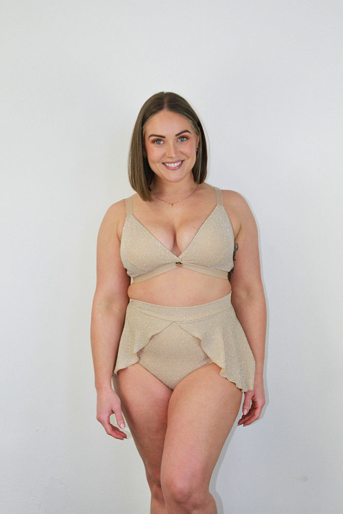 Glitteratti High Waist Skort Ivory