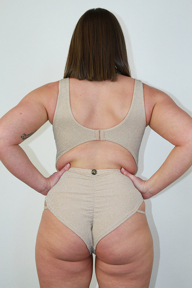 Glitteratti Knot Bodysuit Ivory