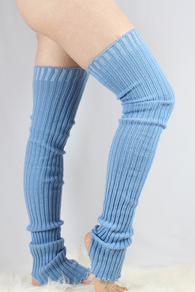 Extra long Stirr-up Knit Legwarmers Baby Blue – Rarr Designs
