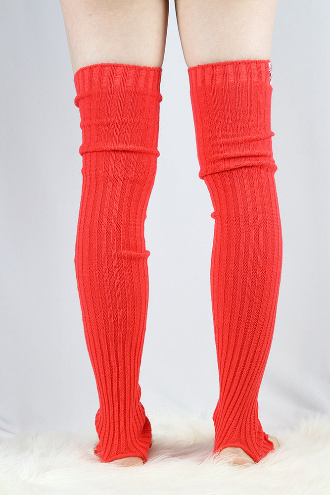 Extra long Stirr-up Knit Legwarmers Coral – Rarr Designs