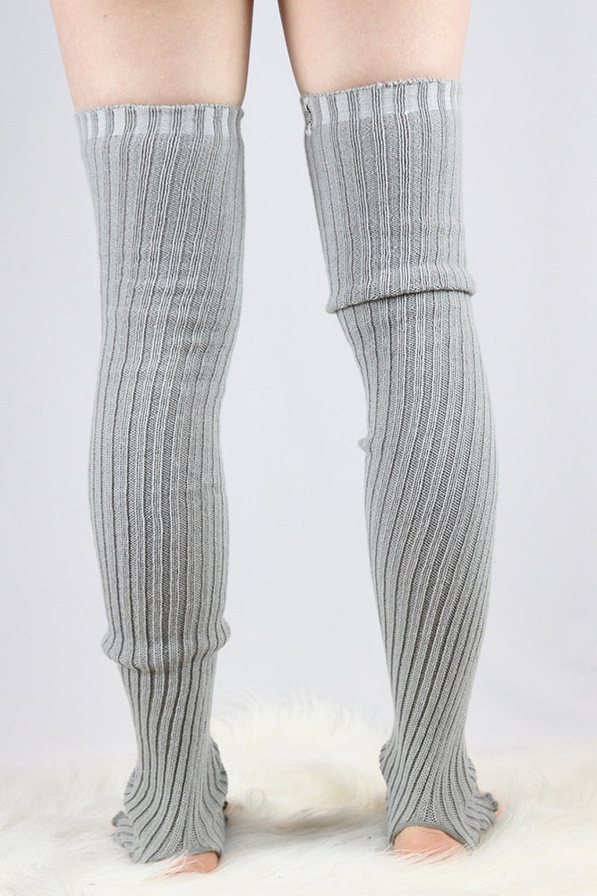 Extra long Stirr-up Knit Legwarmers Grey – Rarr Designs