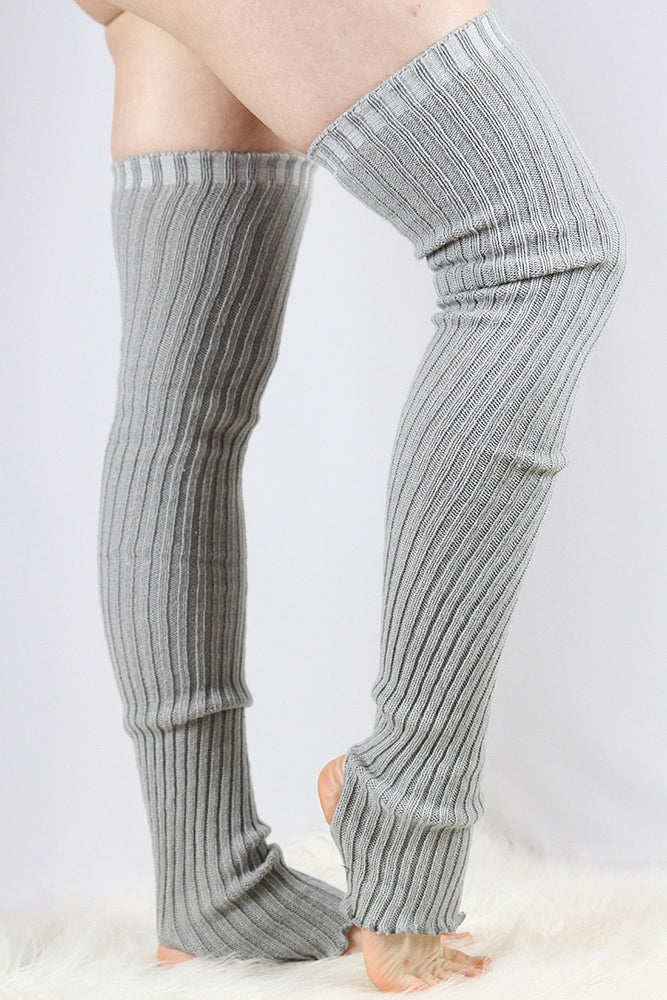 Extra long Stirr-up Knit Legwarmers Grey – Rarr Designs