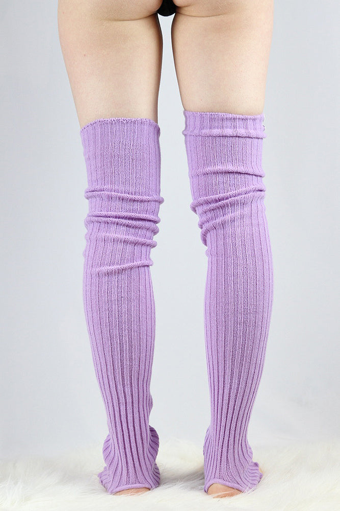 Extra long Stirr-up Knit Legwarmers Lilac – Rarr Designs