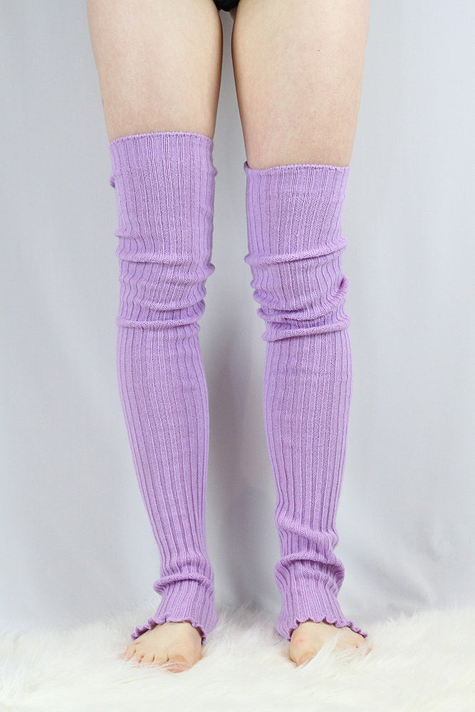 Extra long Stirr-up Knit Legwarmers Lilac – Rarr Designs