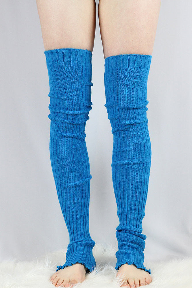Extra long Stirr-up Knit Legwarmers Royal Blue – Rarr Designs