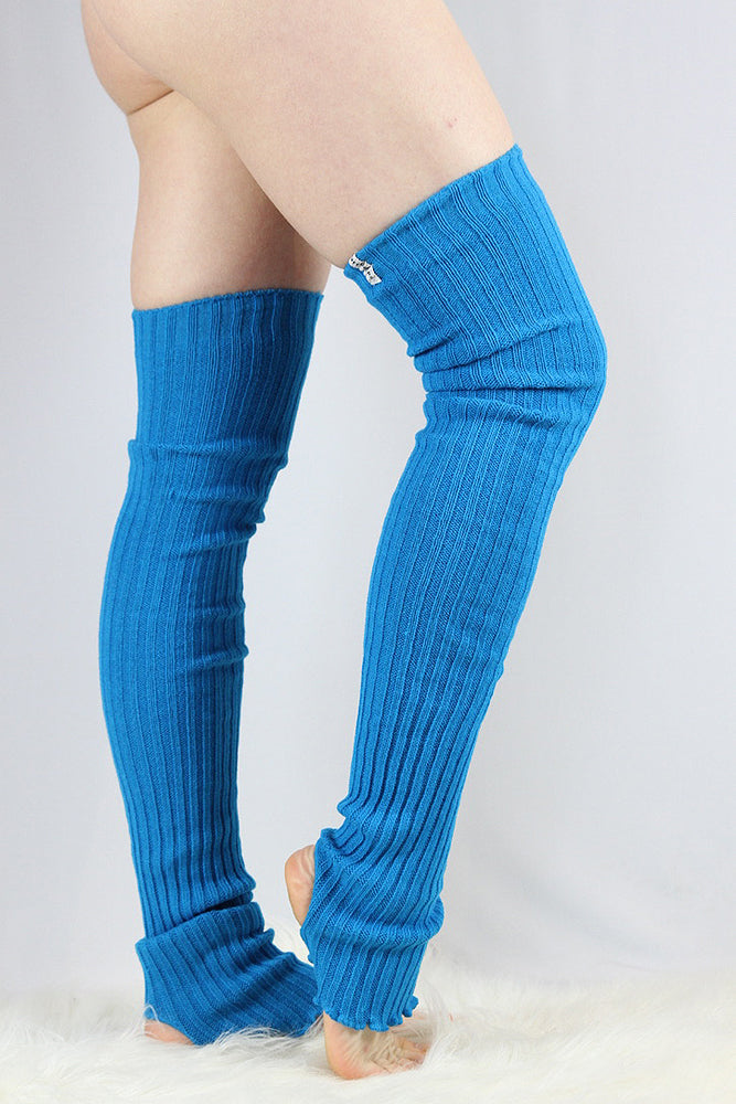 Extra long Stirr-up Knit Legwarmers Royal Blue – Rarr Designs