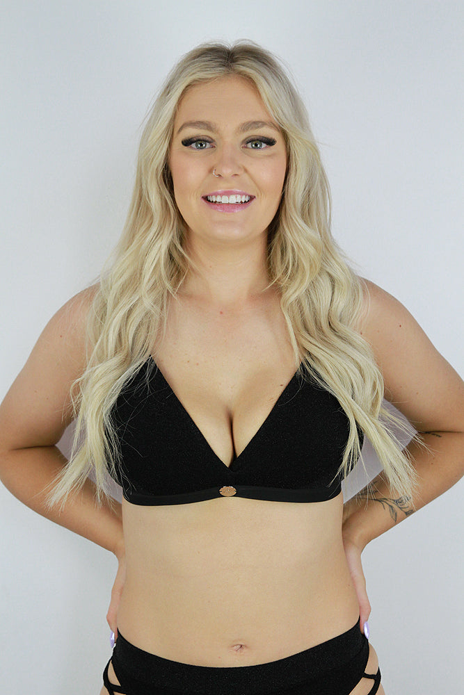 Glitteratti Plunge Bra Black