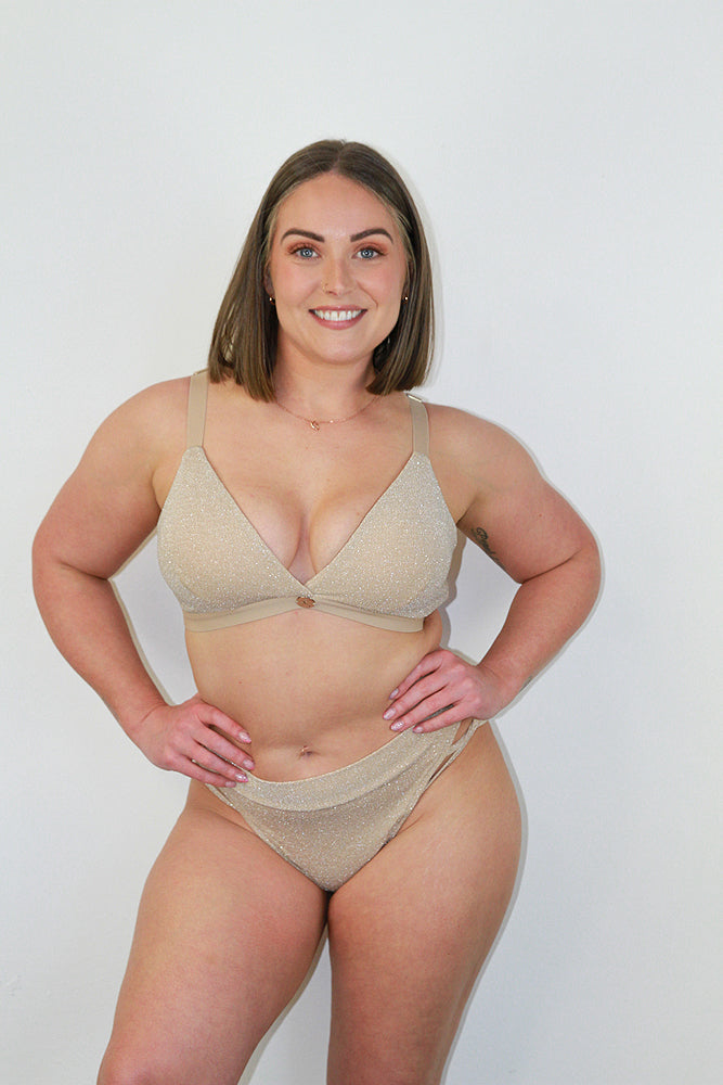 Glitteratti Booty Short Ivory