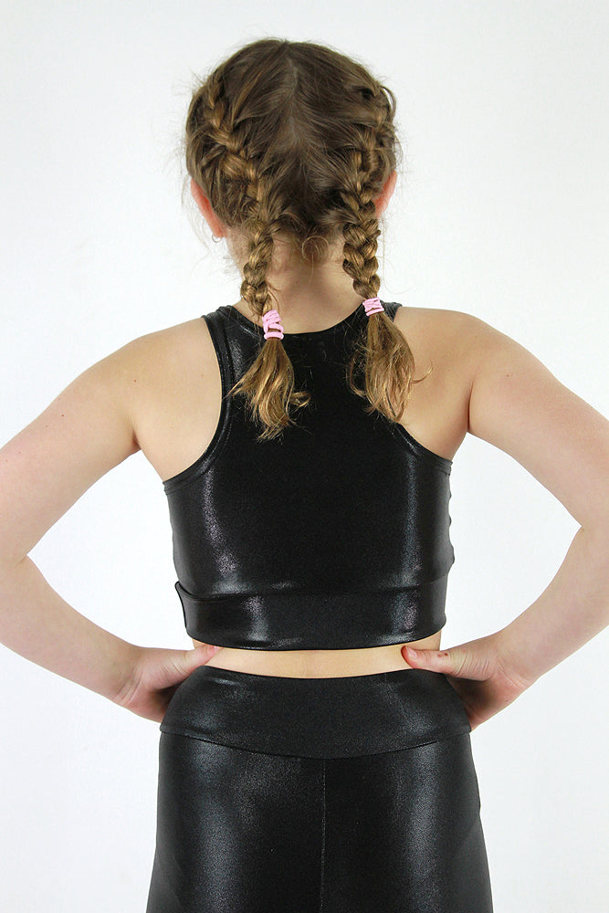 Black Sparkle Girls Crop Top – Rarr Designs