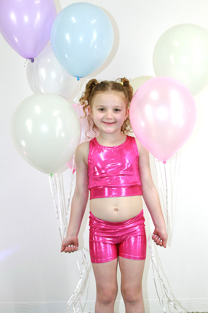 Pink Sparkle Girls Crop Top – Rarr Designs