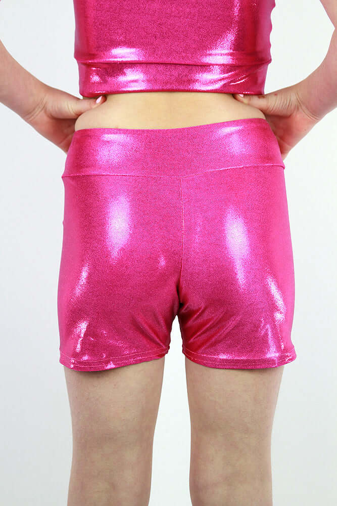 Rarr Designs girls dance shorts in Pink Sparkle | kids dance activewear Australia | girls gymnastics wear
