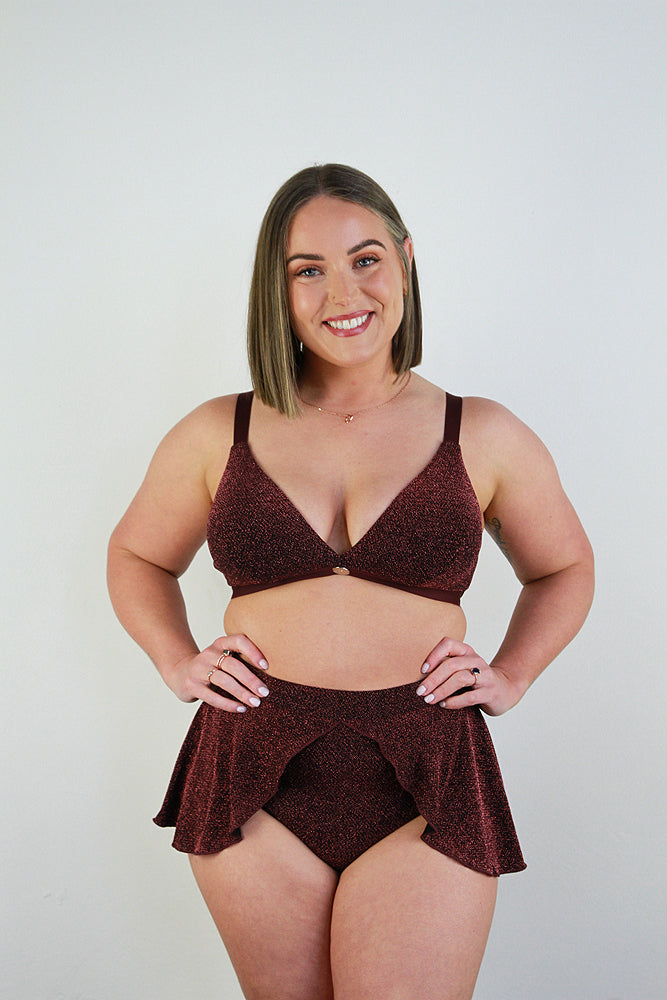 Glitteratti High Waist Skort Pink