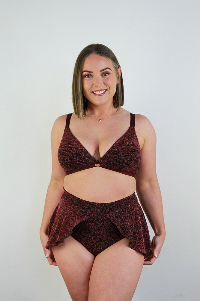 Glitteratti High Waist Skort Pink