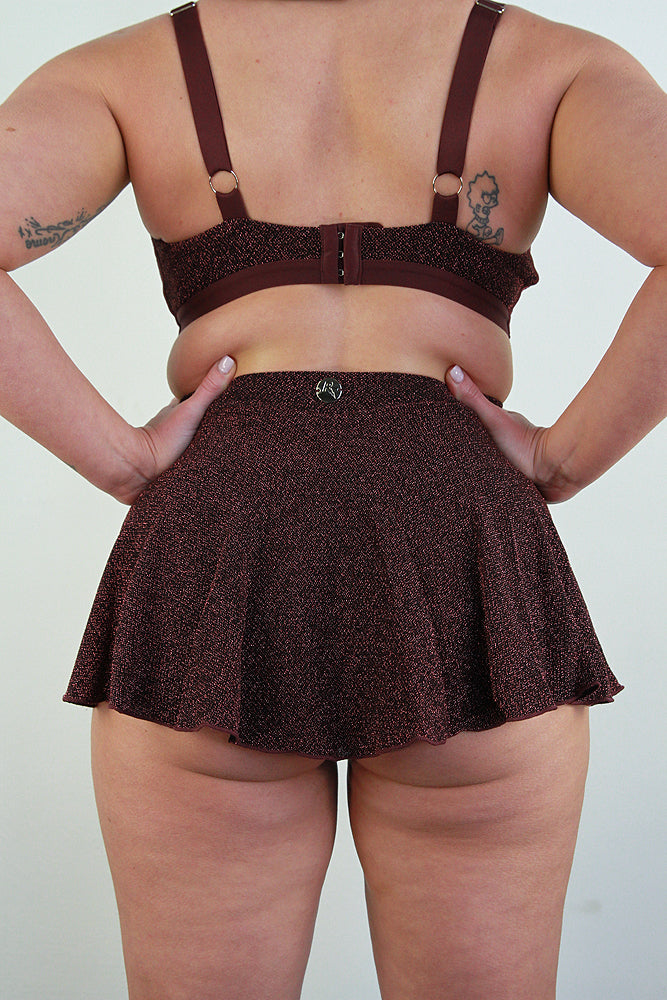 Glitteratti High Waist Skort Pink
