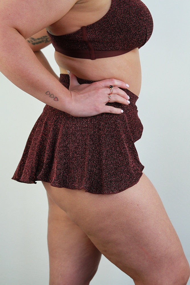Glitteratti High Waist Skort Pink