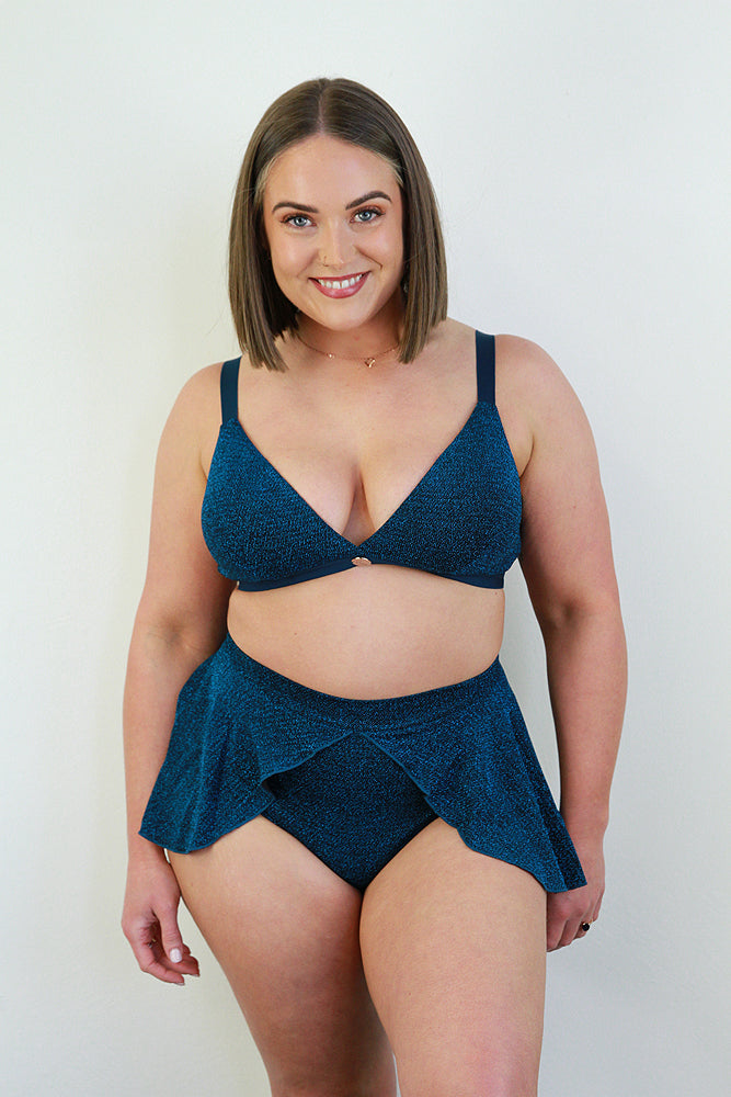 Glitteratti High Waist Skort Teal