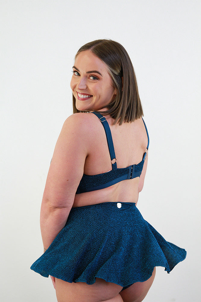 Glitteratti High Waist Skort Teal